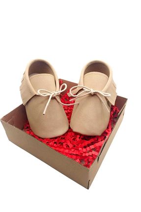 پاپوش قهوه ای بچه گانه چرم مصنوعی MİNİBİRİ - کد 265879993