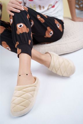 دمپائی خانگی بژ زنانه پارچه ای ADIMM - کد 472159062
