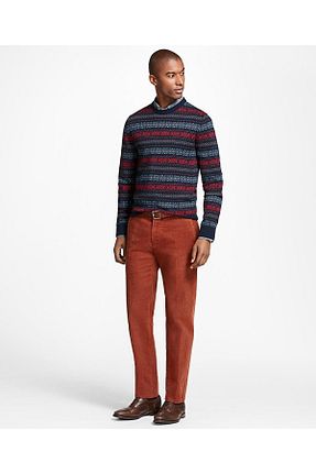 شلوار قهوه ای مردانه مخمل BROOKS BROTHERS - کد 6871899