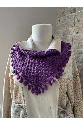دستمال گردن بنفش زنانه پنبه ای MUNEWER DESIGN - کد 471894835