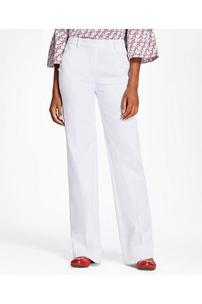 شلوار سفید زنانه پنبه ای BROOKS BROTHERS - کد 31178655