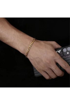 دستبند نقره طلائی مردانه 925 عیار OSMANLI GÜMÜŞ - کد 471009030