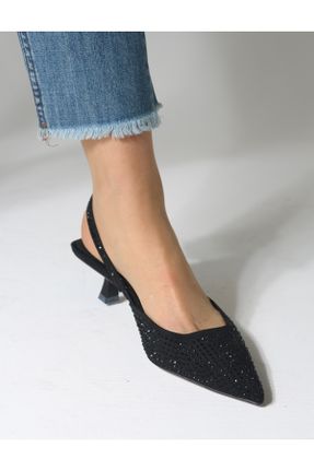 کفش پاشنه بلند کلاسیک مشکی زنانه چرم مصنوعی پاشنه نازک پاشنه کوتاه ( 4 - 1 cm ) کد 471044398