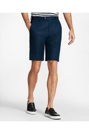 شلوارک و برمودا سرمه ای مردانه کتان BROOKS BROTHERS - کد 6614191