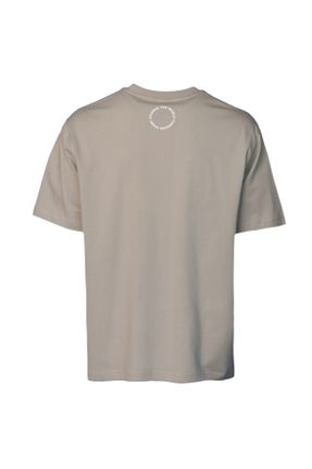 تی شرت بژ مردانه یقه گرد کد 472088732
