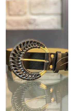 کمربند مشکی زنانه چرم مصنوعی TUĞBALİ - کد 472434704