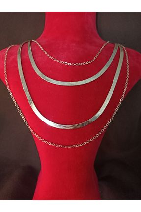 گردنبند استیل ( فولاد ) طلائی زنانه پوشش لاکی glzdesigns - کد 472479240