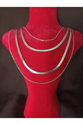 گردنبند استیل ( فولاد ) طلائی زنانه پوشش لاکی glzdesigns - کد 472479240