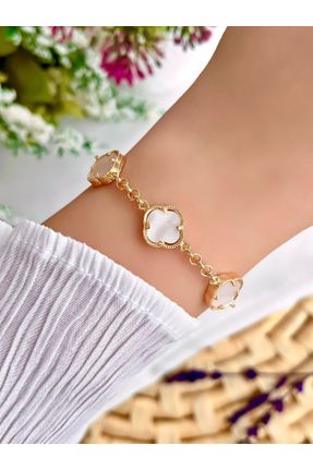 دستبند جواهر طلائی زنانه کد 472886995