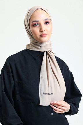 شال قهوه ای زنانه پنبه ای Sarar - کد 466982391