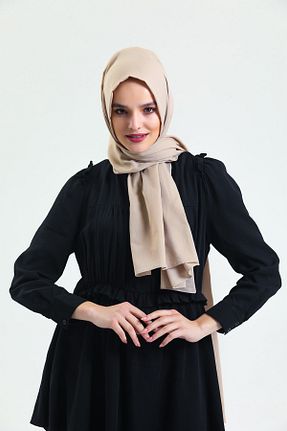 شال قهوه ای زنانه پنبه ای Sarar - کد 466982391