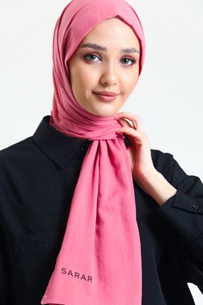 شال صورتی زنانه پنبه ای Sarar - کد 466982655