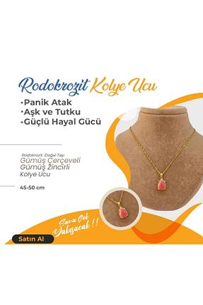 گردنبند جواهر صورتی زنانه سنگ OSMANLI DEĞERLİ TAŞ - کد 332478573