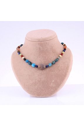 گردنبند جواهر نارنجی زنانه سنگ طبیعی OSMANLI DOĞAL TAŞ - کد 97875151