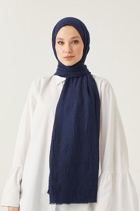 شال سرمه ای زنانه پنبه ای LOSYANA - کد 364180331