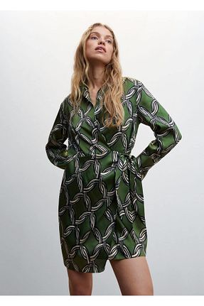 لباس سایز بزرگ سبز زنانه MANGO - کد 473626087