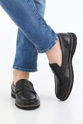 کفش کلاسیک مشکی مردانه چرم طبیعی پاشنه کوتاه ( 4 - 1 cm ) پاشنه ساده کد 473573183