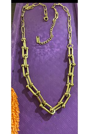 گردنبند استیل ( فولاد ) طلائی زنانه استیل (فولاد) ŞULES - کد 375966277