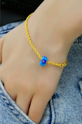 دستبند طلا زرد زنانه 14 عیار aytekgold - کد 474305561