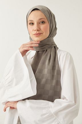 شال طوسی زنانه پنبه ای FRESCO SCARFS - کد 444473160