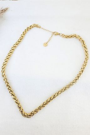 گردنبند استیل ( فولاد ) طلائی زنانه استیل ضد زنگ NurTuna - کد 474487891