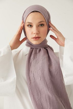 شال سرمه ای زنانه پنبه ای FRESCO SCARFS - کد 445112055