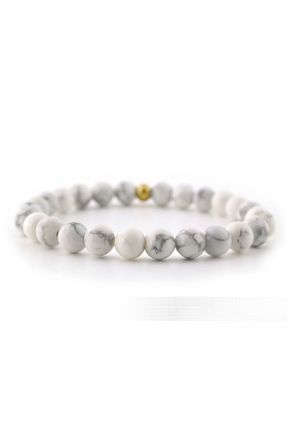 دستبند جواهر سفید زنانه سنگ طبیعی Padore Accessory - کد 473547901