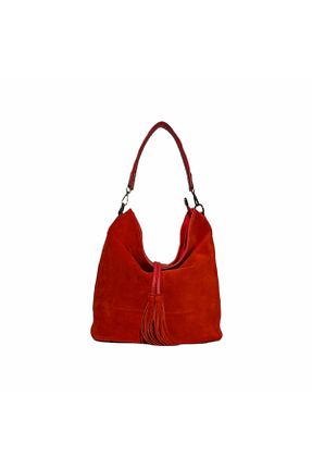 کیف دوشی قرمز زنانه چرم خالص Mufflon Leather Collection - کد 474518288