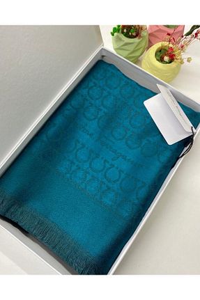 شال آبی زنانه ابریشم Zarif bags&scarf - کد 474108692