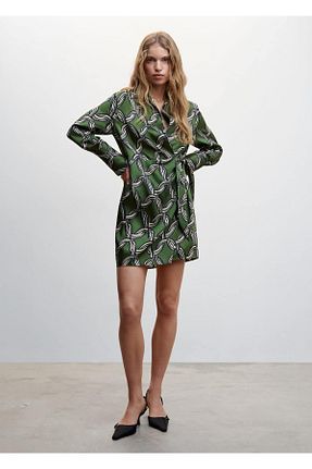 لباس سایز بزرگ سبز زنانه MANGO - کد 473626087