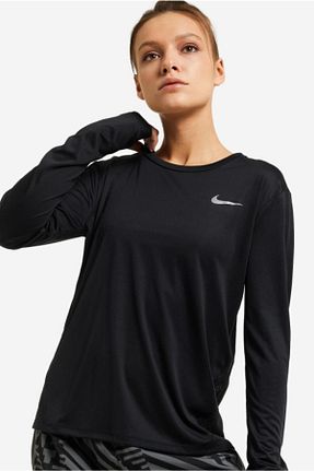 تیشرت اسپرت مشکی زنانه اسلیم Nike - کد 473641600