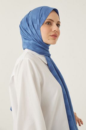 شال سرمه ای زنانه پنبه ای FRESCO SCARFS - کد 444472200