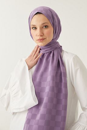 شال بنفش زنانه پنبه ای FRESCO SCARFS - کد 444478268