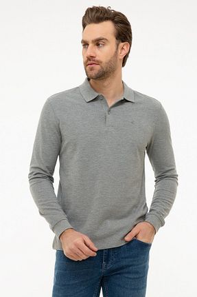 سوئیشرت طوسی مردانه رنگی Pierre Cardin - کد 34708411