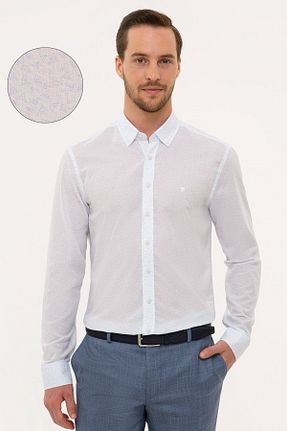 پیراهن آبی مردانه گشاد Pierre Cardin - کد 42333424