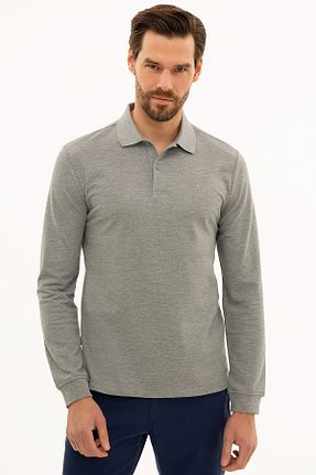 سوئیشرت طوسی مردانه ساده Pierre Cardin - کد 53610144