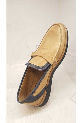 کفش لوفر بژ مردانه چرم خالص escarita - کد 92594162