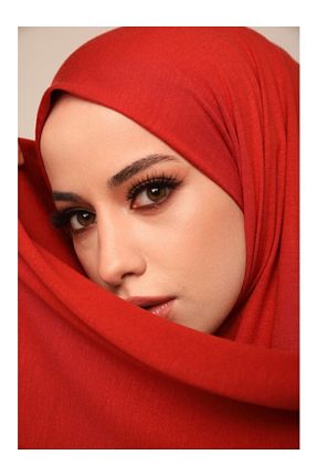 شال نارنجی زنانه پنبه ای Nacar - کد 87706377