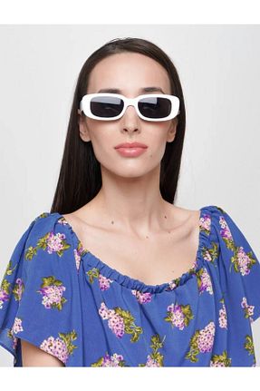عینک آفتابی سفید زنانه UV400 STAOOM - کد 474564638