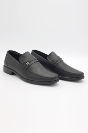 کفش کلاسیک مشکی مردانه چرم طبیعی پاشنه کوتاه ( 4 - 1 cm ) کد 474646029