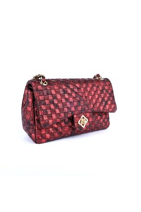 کیف دوشی قرمز زنانه چرم مصنوعی Lamberti - کد 475162278