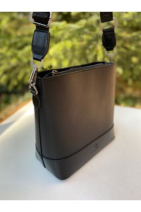 کیف دوشی مشکی زنانه چرم مصنوعی MADAME VERA ÇANTA - کد 77748267