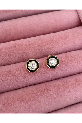 گوشواره نقره زرد زنانه 925 عیار emy by emel luxury silver jewelry - کد 475394901