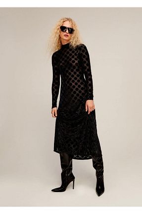چکمه مشکی زنانه پاشنه کوتاه (1 - 4 سانتی متر) MANGO - کد 369685082