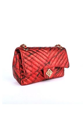 کیف دوشی قرمز زنانه چرم مصنوعی Lamberti - کد 475162293
