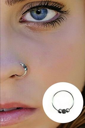حلقه بینی مشکی Begonia Accessories - کد 238659394