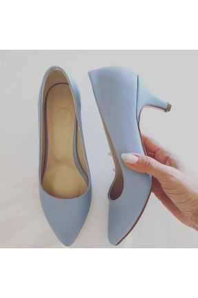 کفش استایلتو آبی پاشنه نازک پاشنه متوسط ( 5 - 9 cm ) کد 475130599