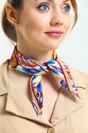 دستمال گردن رنگی زنانه ابریشم chaqpell - کد 474353503