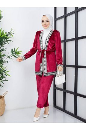 ست گرمکن حجاب زرشکی زنانه اورسایز MÇmoda - کد 475671658