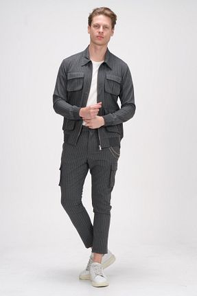 کاپشن طوسی مردانه رگولار Cekmon - کد 331592482